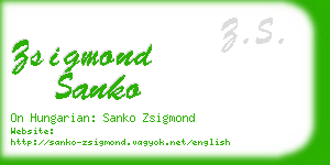 zsigmond sanko business card